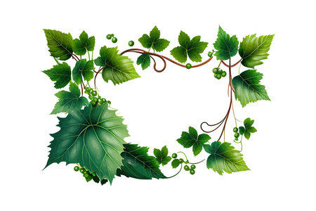 Bush grape or three-leaved wild vine cayratia Cayrat. Vector illustration design.のイラスト素材