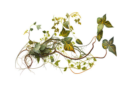 Twisted jungle vines tropical rainforest liana plant. Vector illustration design.のイラスト素材