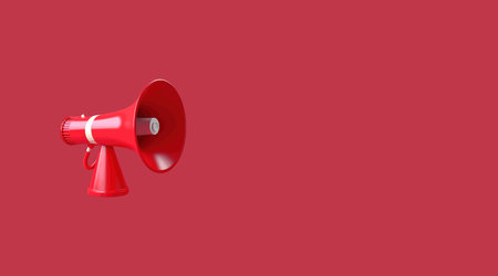 Megaphone speaker icon or loudspeaker bullhorn. Vector illustration design.のイラスト素材