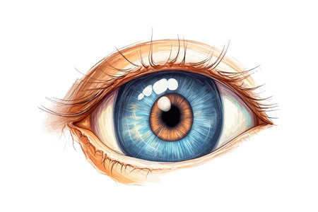 Eye anatomy isolated on white background. Vector illustration design.のイラスト素材
