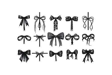Bow for gift ribbon string. Vector illustration design.のイラスト素材
