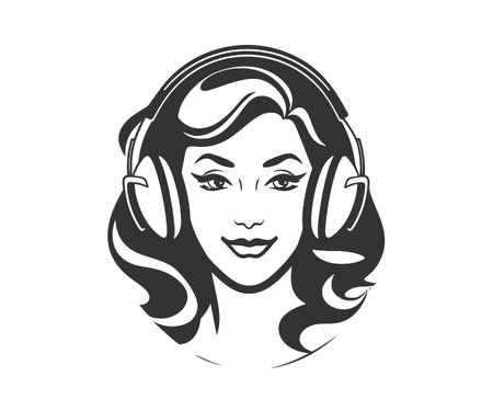 Online call client support helpline linear monochrom. Vector illustration design.のイラスト素材