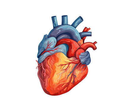 Human heart anatomy. Vector illustration design.のイラスト素材