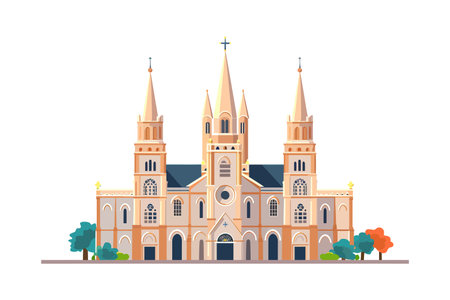 Catholic church. Vector illustration design.のイラスト素材