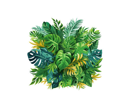 Tropical leaf. Vector illustration design.のイラスト素材