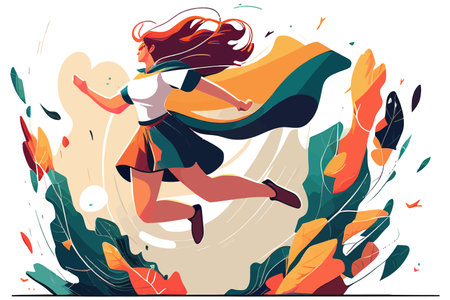 Female superhero. Vector illustration design.のイラスト素材