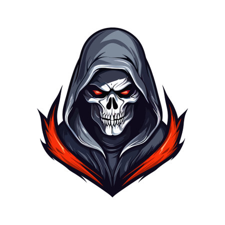 Captivating grim reaper logo sporta and e-sport teams. Vector illustration designのイラスト素材