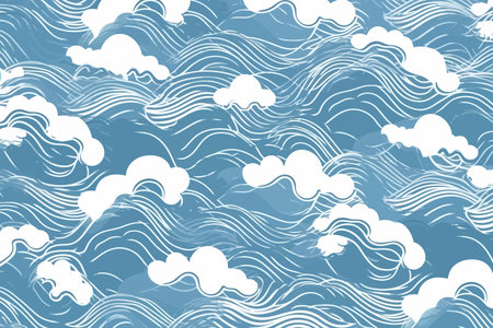 Japanese pattern wave. Vector illustration design.のイラスト素材