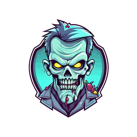 Zombie face. Vector illustration designのイラスト素材