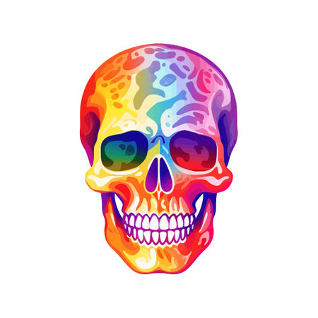 Skull rainbow. Vector illustration designのイラスト素材