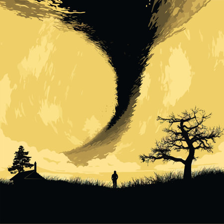 Tornado silhouette. Vector illustration design.のイラスト素材