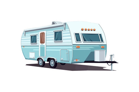 Travel trailer. Vector illustration design.のイラスト素材