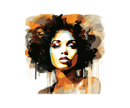 African woman. Vector illustration design.のイラスト素材