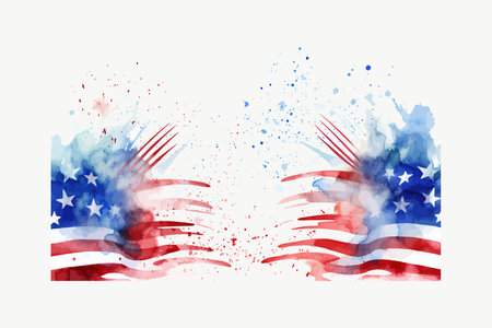 4th of July independence day poster banner flyer background. Vector illustration design.のイラスト素材