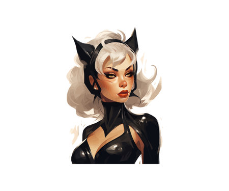 Catwoman. Vector illustration design.のイラスト素材