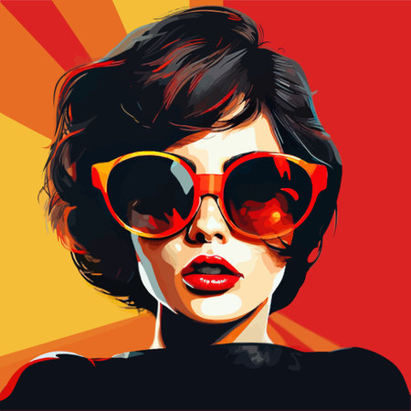Woman face. Girl with Sunglasses. Vector illustration design.のイラスト素材