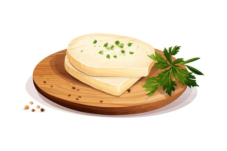 Summer solstice. Traditional Latvian food Cumin cheese. Vector illustration design.のイラスト素材
