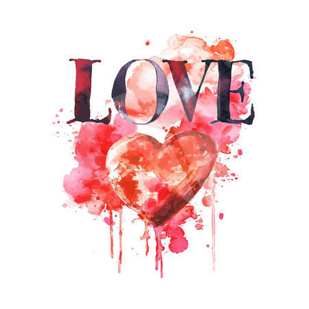 Heart with inscriptions I love you. Valentine's day Vector illustration design.のイラスト素材