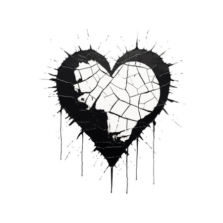 Depression heart. Vector illustration design.のイラスト素材