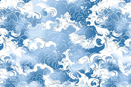 Japanese pattern wave. Vector illustration design.のイラスト素材