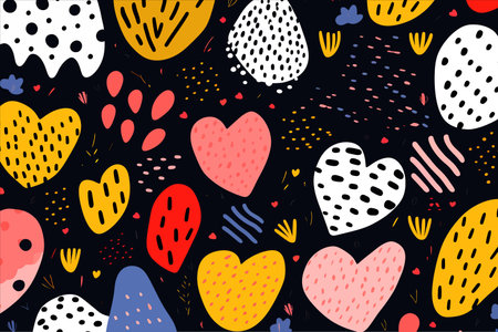 Seamless patterns - abstract elements. Hand drawn. Vector illustration design.
