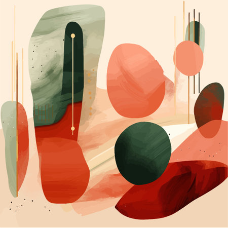 Works of abstract art with different forms. Vector illustration design.のイラスト素材