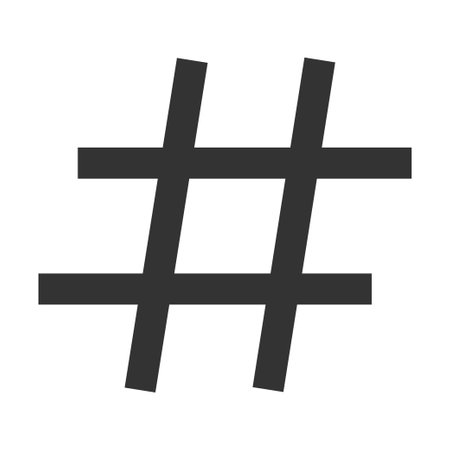 Hashtag icon. Social media communication illustration symbol. Sign conversation post vector.