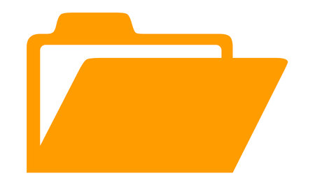 Folder icon. File open app button illustration symbol. Sign portfolio vector.