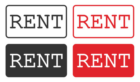 Rent icon. Agent banner illustration symbol. Sign advertising vector.のイラスト素材