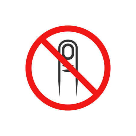 Ban finger icon. Forbidden touch pad illustration symbol. Sign no hand element vector.のイラスト素材