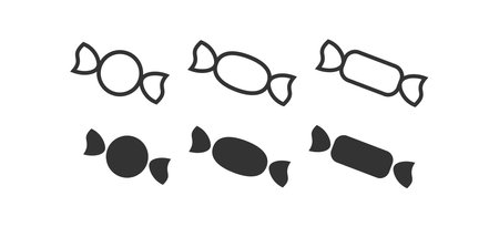 Candy icon. Lollypop illustration symbol. Sign caramel vector.のイラスト素材