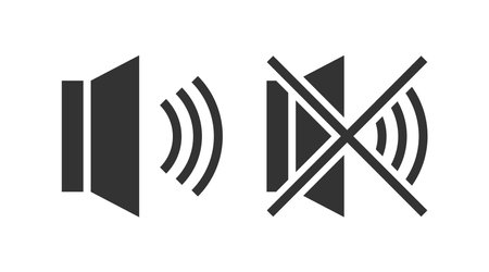 Mute icon. Volume illustration symbol. Sign speaker vector.のイラスト素材