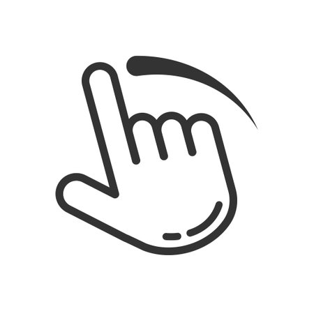 Screen swipe icon. Slide finger illustration symbol. Sign swipe scroll vector flat.のイラスト素材