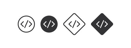 Code icon. Code html signs vector design.のイラスト素材