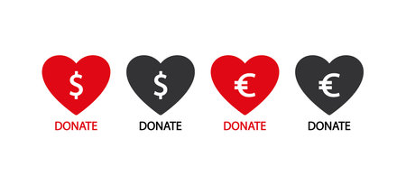 Donate icon. Charity illustration vector design.のイラスト素材