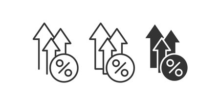 Increasing percent icon. Vector illustration design.のイラスト素材