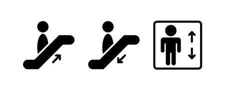 Escalator and elevator icon. Lift. Vector illustration design.のイラスト素材