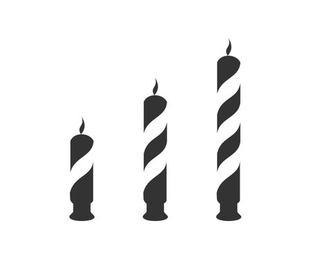 Holiday candle icon. Vector illustration design.のイラスト素材