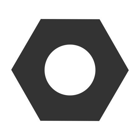 Hex nut icon. Web setting illustration symbol. Sign metalware vector.のイラスト素材