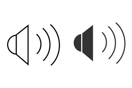 Sound icon. Loudspaker illustration symbol. Sign voice vector.のイラスト素材