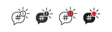 Hashtag bubble icon. Vector illustration design.
