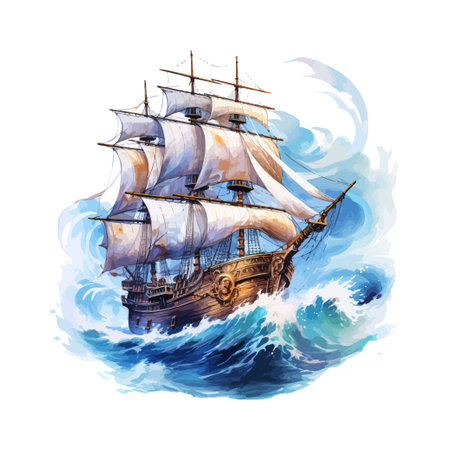 Ship Painting. Vector illustration design.のイラスト素材