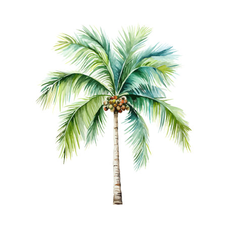 Palm watercolor. Vector illustration design.のイラスト素材