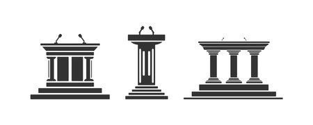 Podium icon set. Vector illustration design.のイラスト素材
