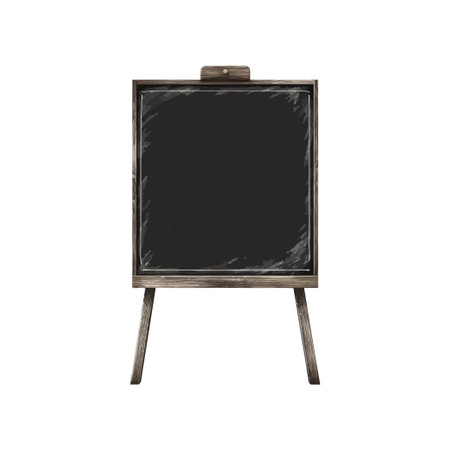 Vintage Classroom Chalkboard on Wooden Easel. Vector illustration design.のイラスト素材