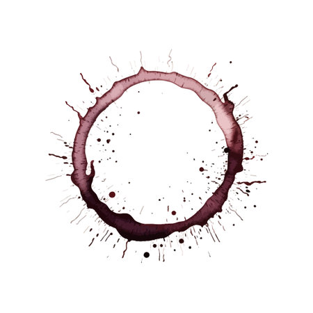Abstract Wine Stain Circle Splash watercolor style. Vector illustration design.のイラスト素材