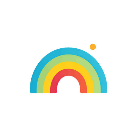 Modern Minimalist Rainbow. Vector illustration design.のイラスト素材