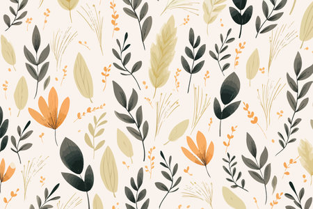 Floral Pattern Design in Neutral Tones. Vector illustration design.のイラスト素材