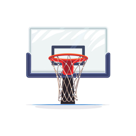 Professional Basketball Hoop Front View. Vector illustration design.のイラスト素材
