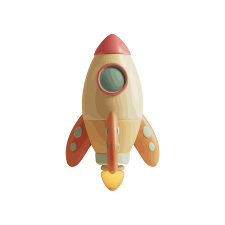Cartoon Rocket Ship. Vector illustration design.のイラスト素材